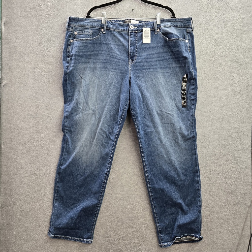 Torrid Women Jeans 26R Blue Denim Boyfriend Straight 29" Inseam NWT